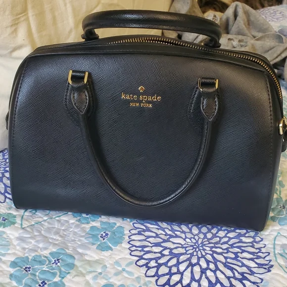 Kate Spade Black Satchel with Gold Details - Picture 1 of 3